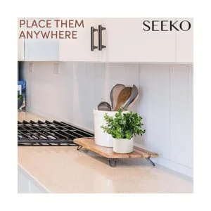 SEEKO Mini plantas artificiales en macetas de cerámica_5