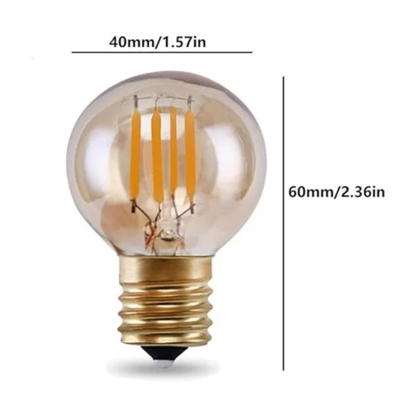 Lxcom Lighting G40 Bombilla LED 2W Vintage Edison Globe_2