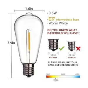 Paquete de 10 bombillas LED Edison bombillas de repuesto_2