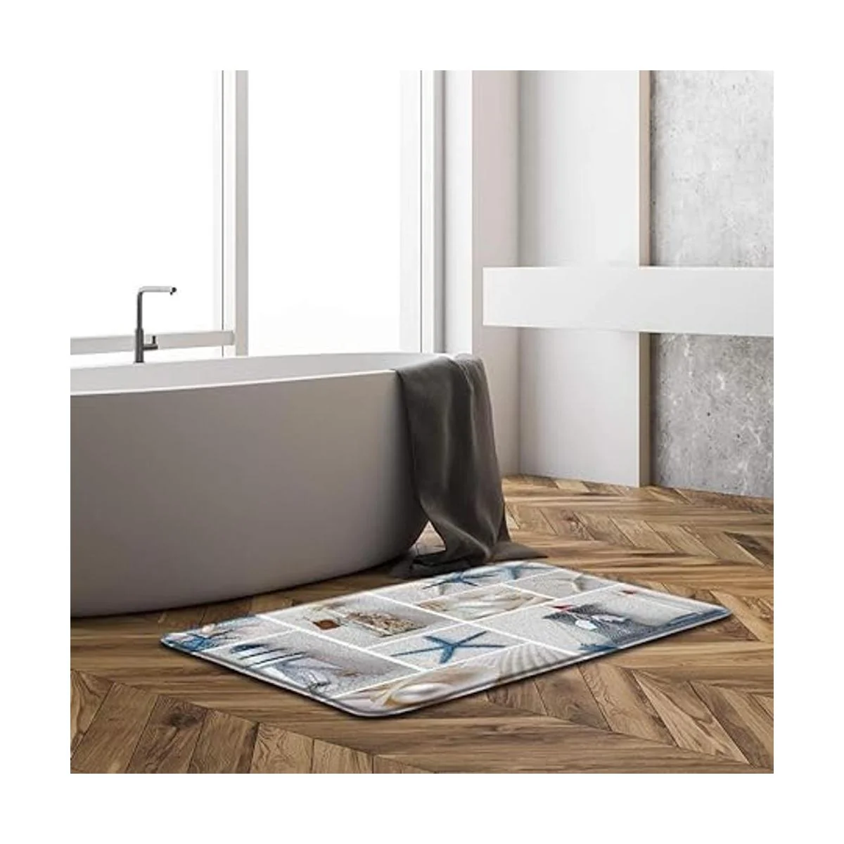 Alfombra de baño náutica Starfish Beach Seashell Faro_2