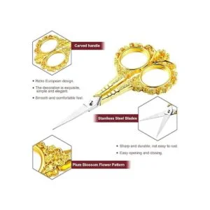 5 pares de tijeras vintage estilo europeo acero inoxidable_2