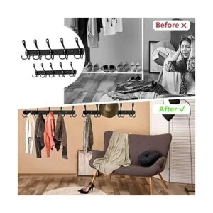 Bjiotun Perchero para colgar en la pared paquete de 2_4