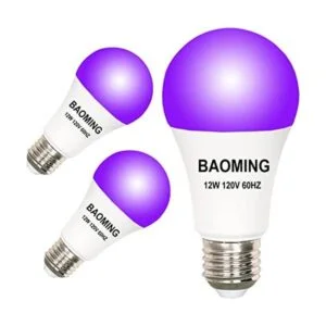 BAOMING Bombilla LED negra A19 de 12 W equivalente a 100_1