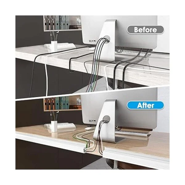 Management de cables color blanco canal en J blanco_2