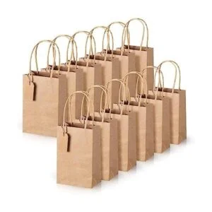 24 bolsas de papel kraft mini con asas de 6.3 x 3.5 in 24_1