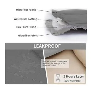 EasyGoing Funda de cama para perro 100 impermeable_3