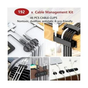 Kit organizador de gestión de cables 4 fundas de cable_2