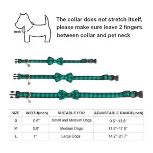 ADOGGYGO Collar de perro de Navidad con lazo collares_6