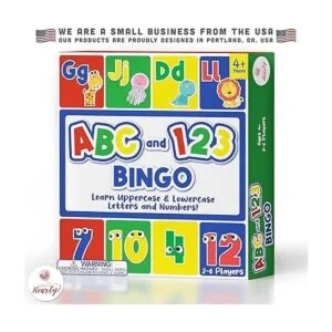 Party Hearty Juego de mesa de bingo ABC y 123 para niños_2