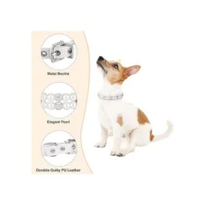 Juego de 4 collares de perlas de perro collar de perlas_5
