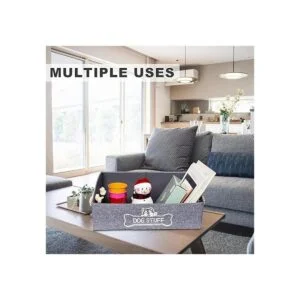 Vumdua Caja de juguetes grande para perros contenedor_5