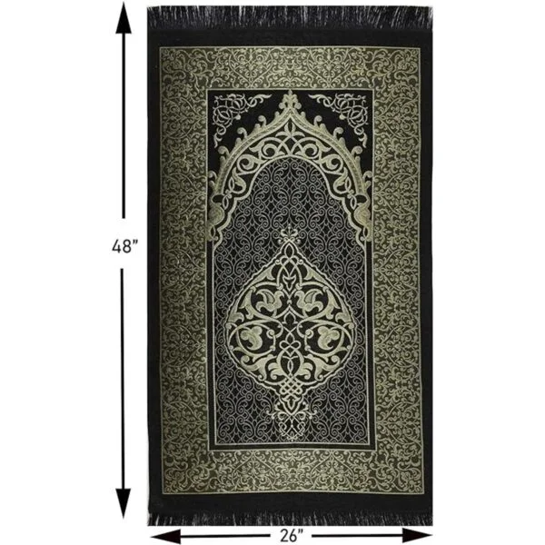 Alfombra de oración islámica fina tejida chenilla y_3