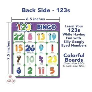 Party Hearty Juego de mesa de bingo ABC y 123 para niños_5