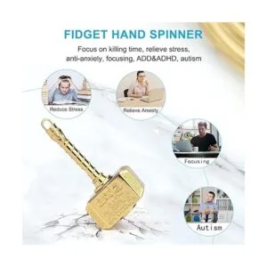 Hammer Fidget Spinners Cadena de metal ovalada piedras_2