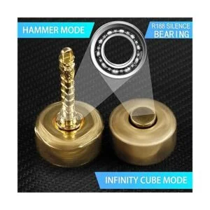 Hammer Fidget Spinners Cadena de metal ovalada piedras_3