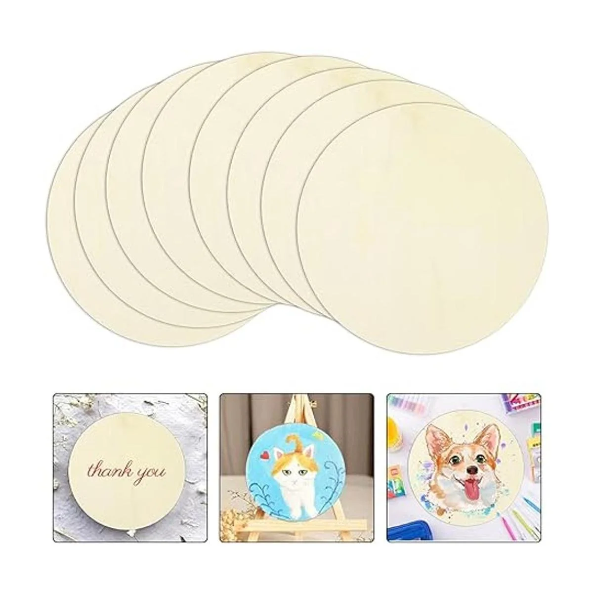 ISUSSER 20 piezas de 7.9 pulgadas de diámetro sin terminar_3