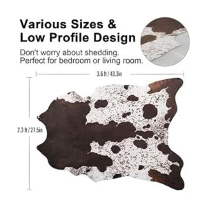 Rostyle Alfombra de piel de vaca sintética bonita_7
