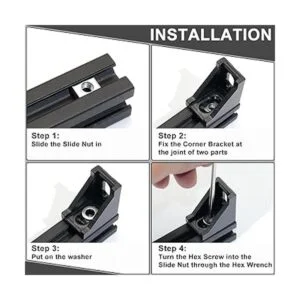 CheeMuii Kit de soporte de esquina 2020 20 soportes de_3