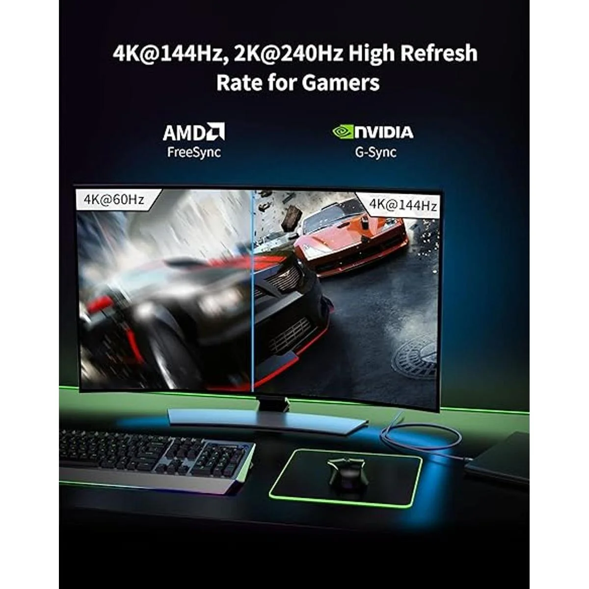 Silkland Cable USB C a DisplayPort 1.4 8K a 60Hz 4K a_2