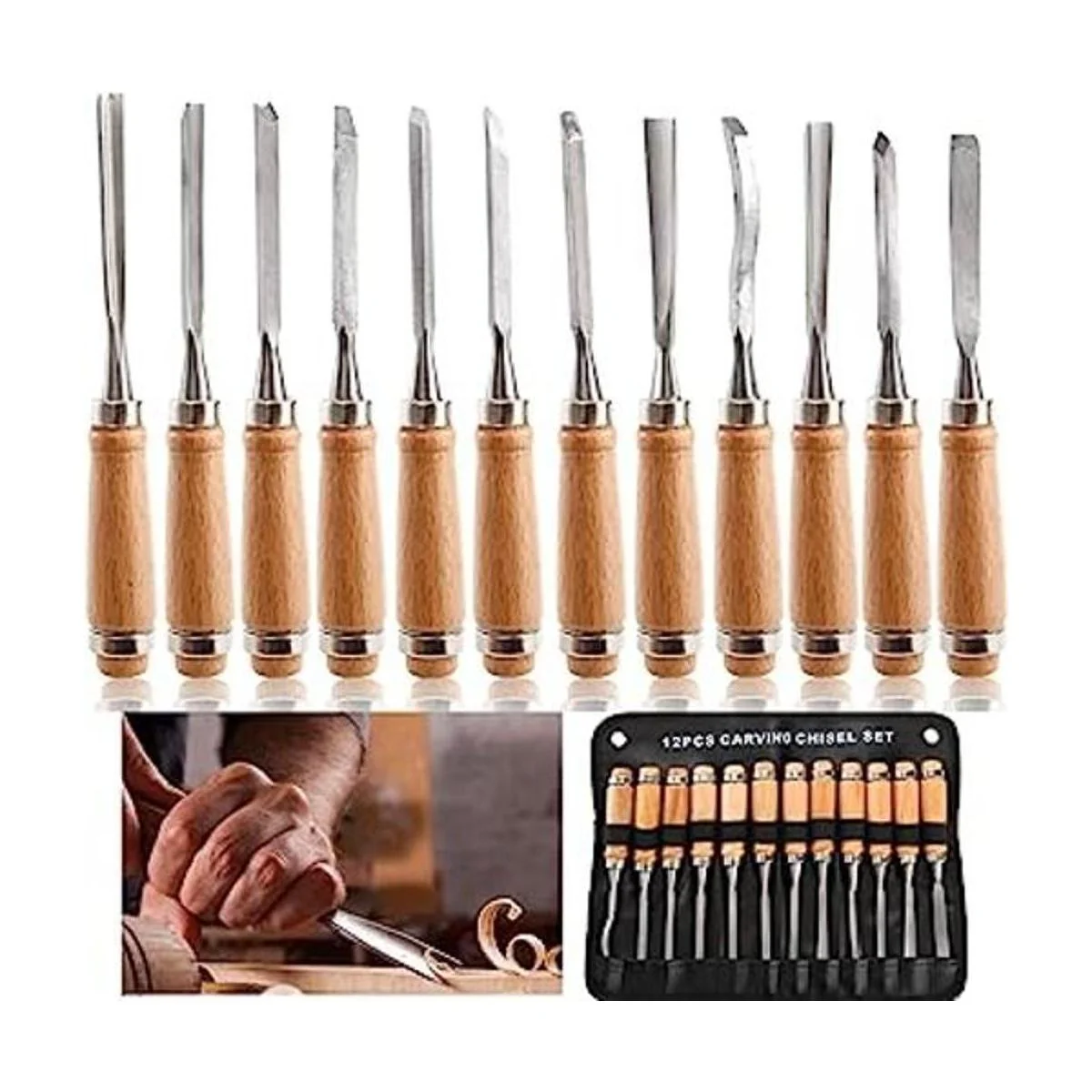 Dicunoy 12 piezas de herramientas de tallado de madera_1