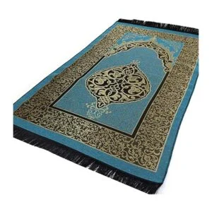 Alfombra de oración islámica fina tejida chenilla y_4