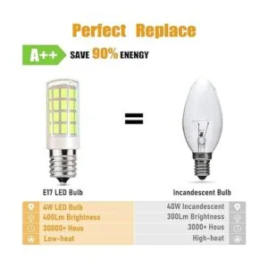 VOKWAK Lámpara para horno de microondas E17 base T7 4 W_4