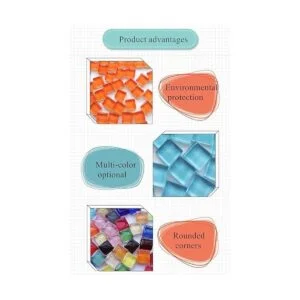 Azulejos de mosaico de cristal irregular de colores_3