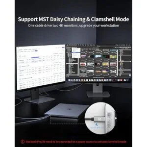 Silkland Cable USB C a DisplayPort 1.4 8K a 60Hz 4K a_4