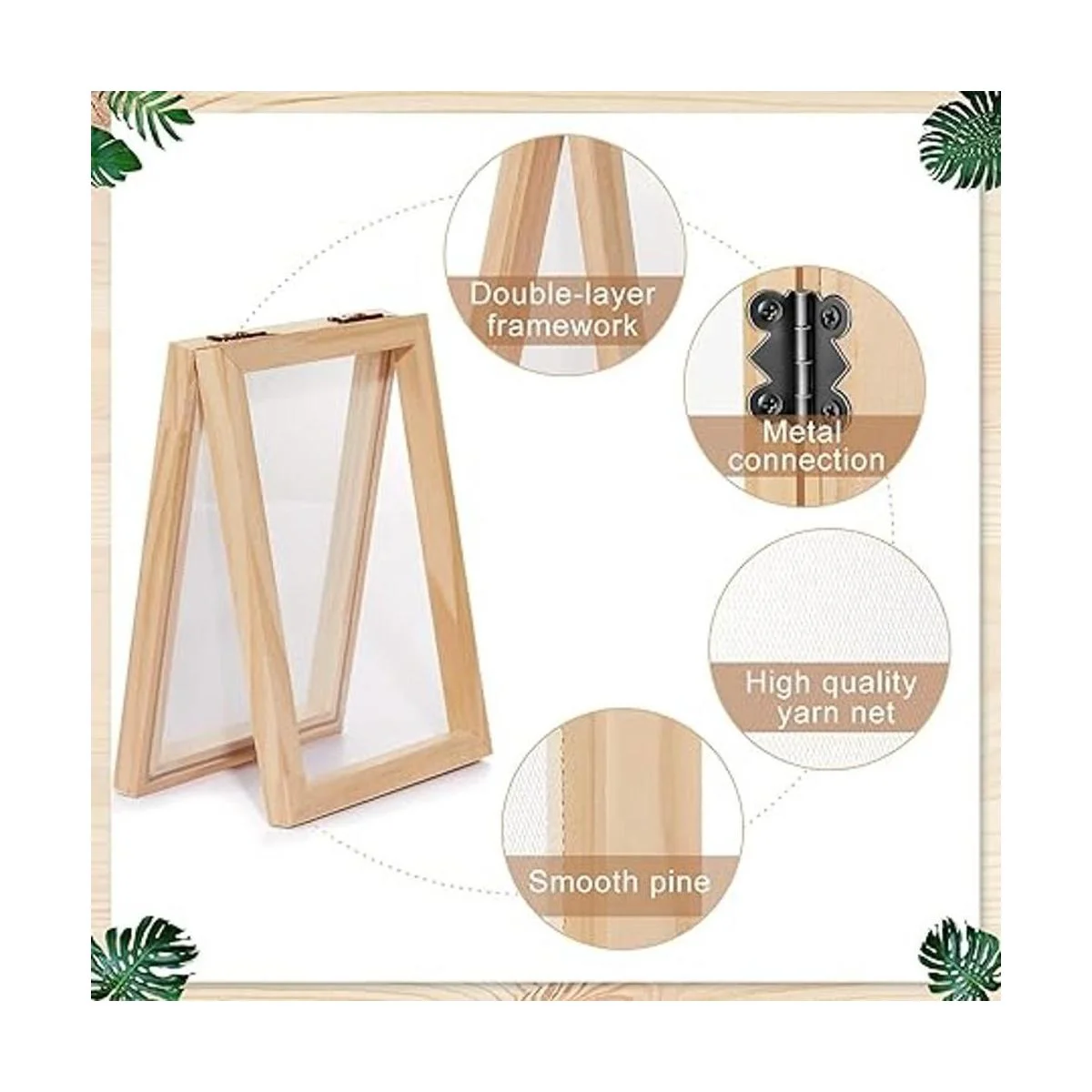 Juego de 3 piezas de papel de madera para hacer papel de_3