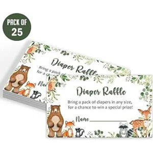 Yuzioey Woodland Invitaciones de baby shower paquete de_5