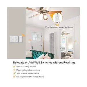 Suraielec Interruptor de luz inalámbrico de 3 vías sin_2