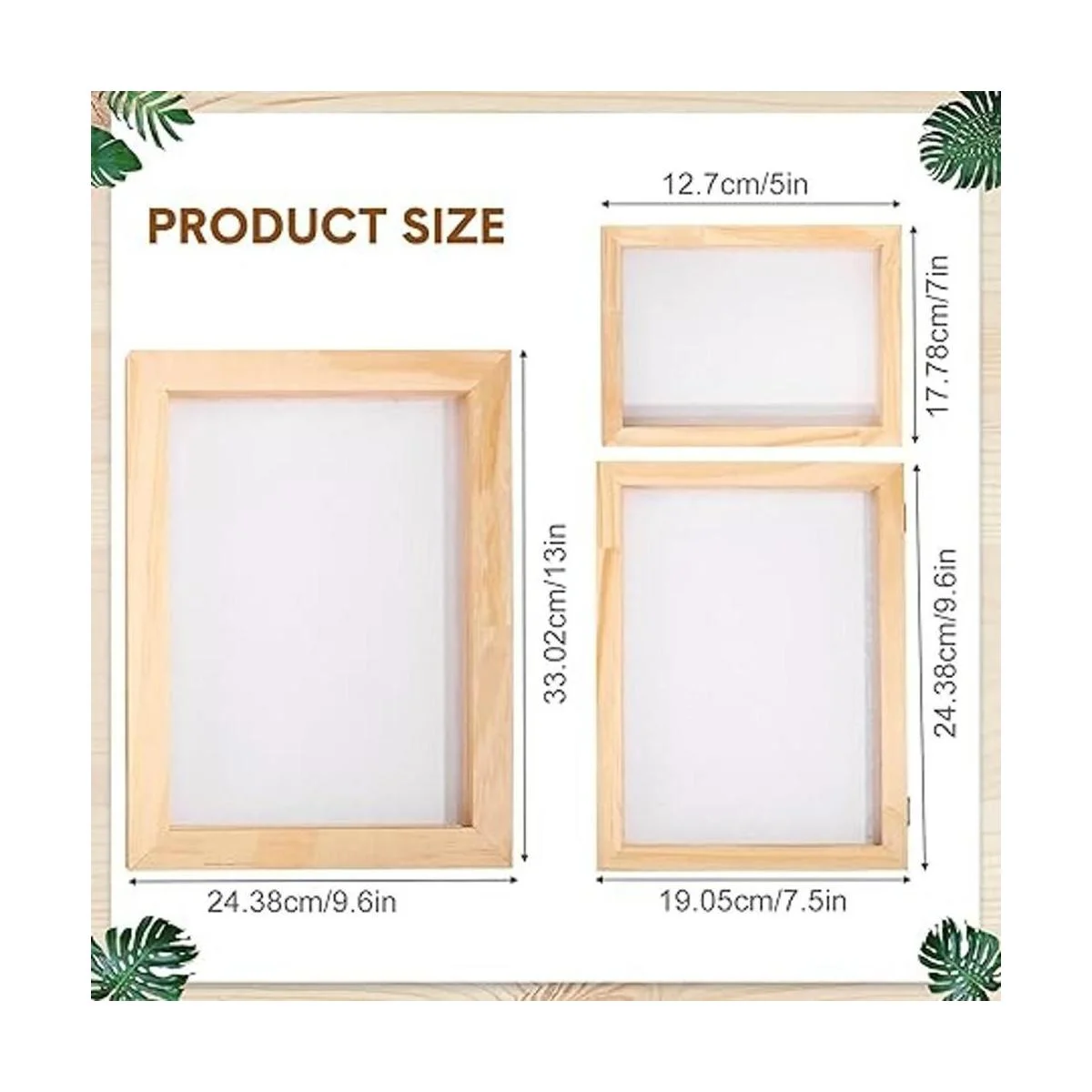 Juego de 3 piezas de papel de madera para hacer papel de_2