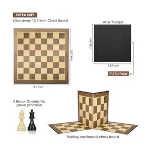 AMEROUS Piezas de ajedrez con peso mejorado con tamaño_6