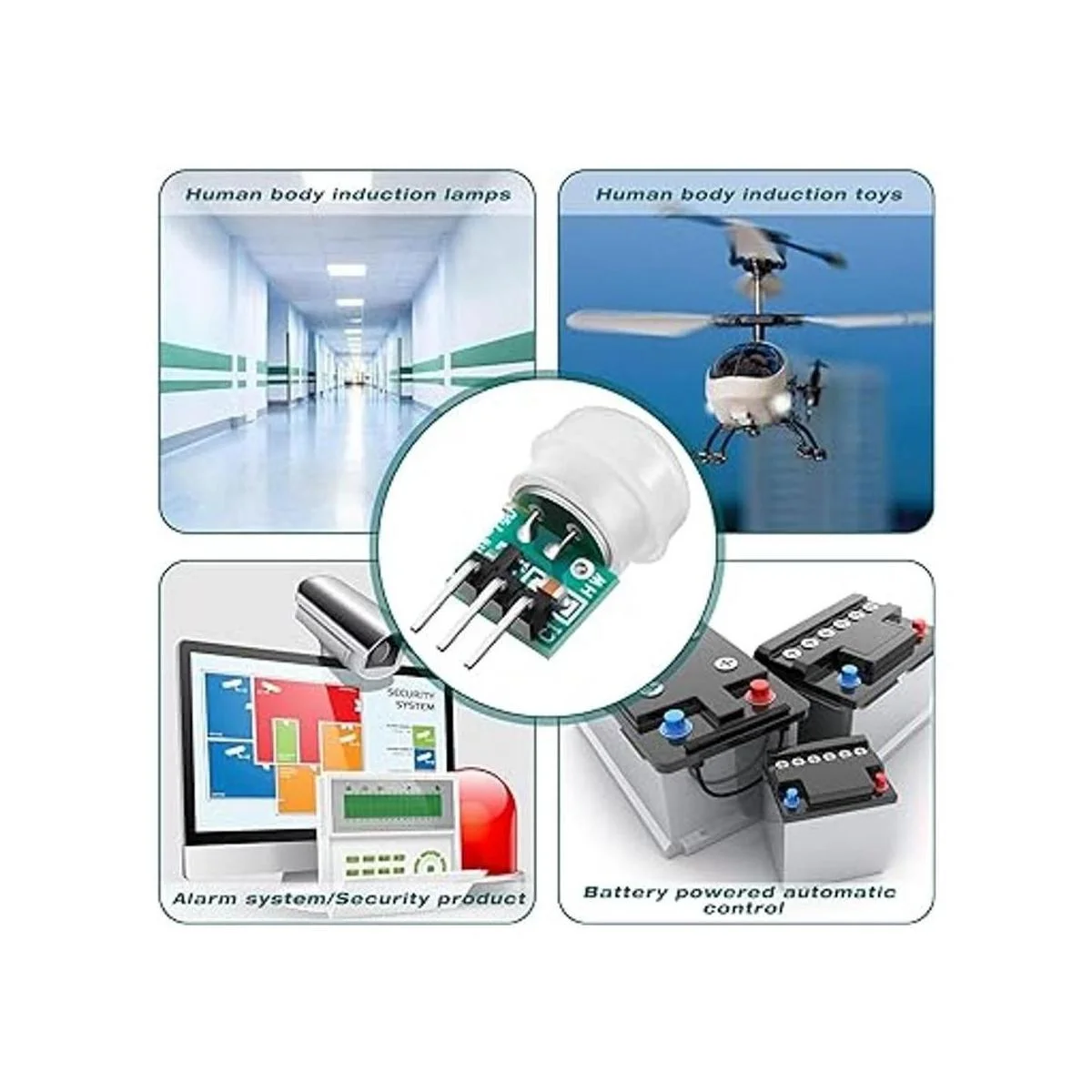 Weewooday 10 módulos de sensor humano AM312 mini módulo de_6