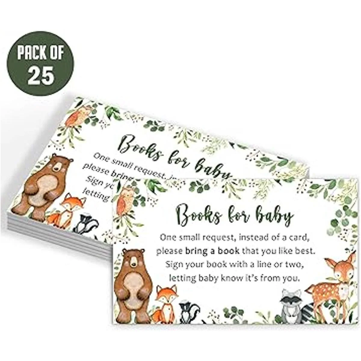 Yuzioey Woodland Invitaciones de baby shower paquete de_6