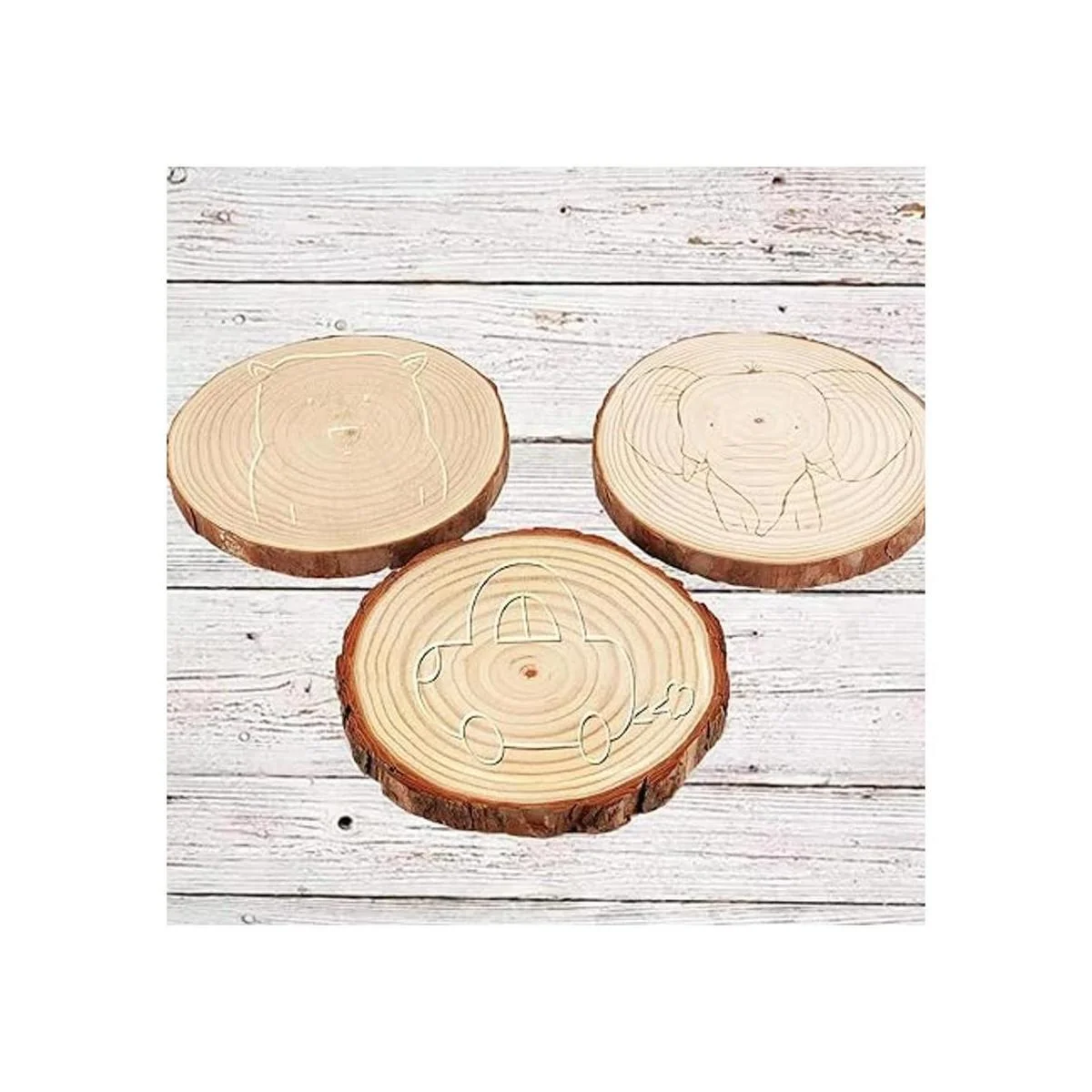 KOHAND 30 piezas de rebanadas de madera de 3.6 a 4_6