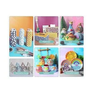 Azulejos de mosaico de cristal irregular de colores_2