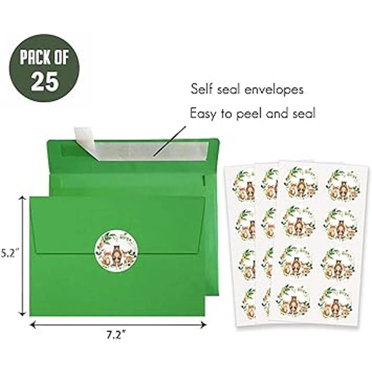 Yuzioey Woodland Invitaciones de baby shower paquete de_4