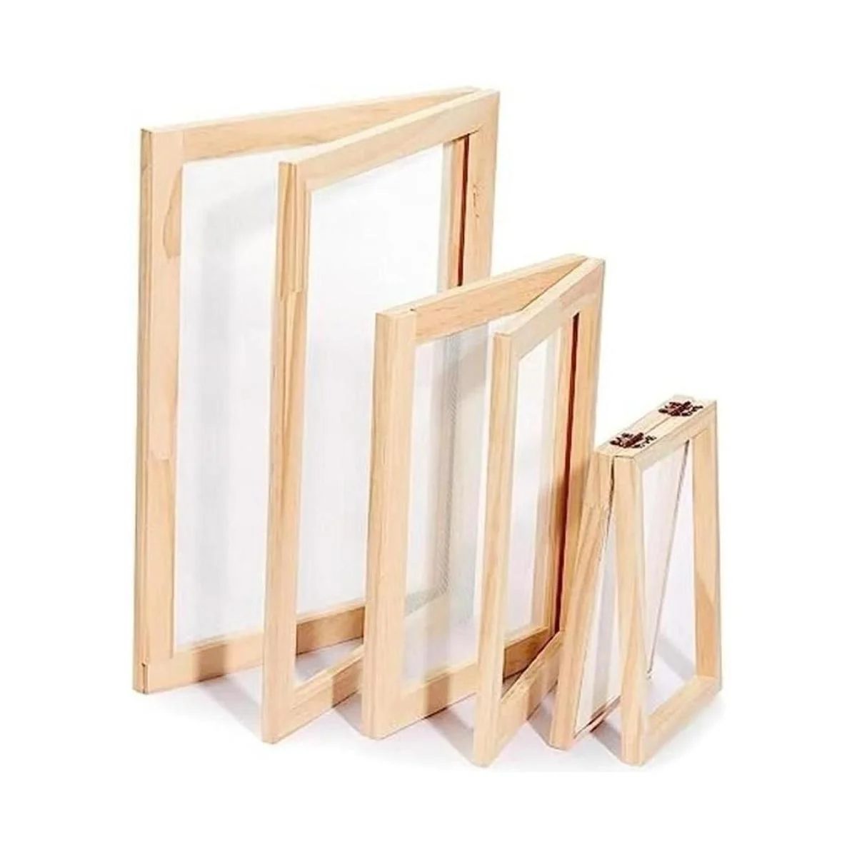 Juego de 3 piezas de papel de madera para hacer papel de_1