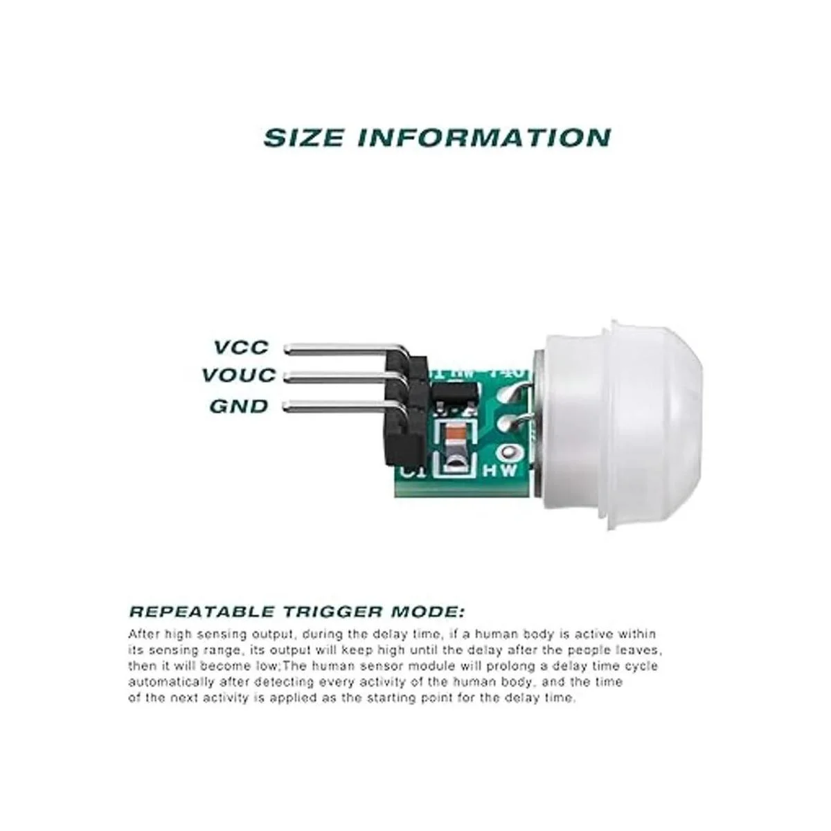 Weewooday 10 módulos de sensor humano AM312 mini módulo de_4