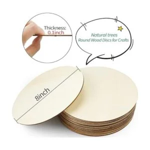 ISUSSER 20 piezas de 7.9 pulgadas de diámetro sin terminar_2