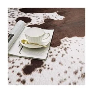 Rostyle Alfombra de piel de vaca sintética bonita_5