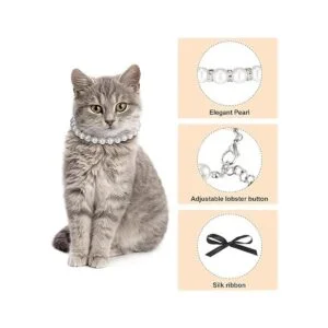 Juego de 4 collares de perlas de perro collar de perlas_6