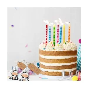 36 llaveros de vaca y 36 etiquetas de agradecimiento Kraft_5