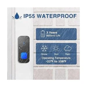 Wireless Doorbell Waterproof Door Bell Battery Operated_3