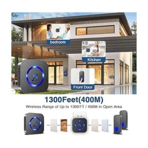 Wireless Doorbell Waterproof Door Bell Battery Operated_2