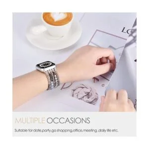 MOFREE Correa elástica con cuentas compatible con Apple_5