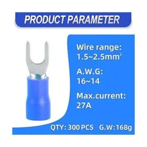 300 piezas azul de 1614 AWG aislado horquilla pala_2