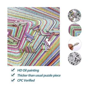 Bgraamiens Rompecabezas torcido en 3D de colores cuadrados_3