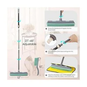 Conliwell Rastrillo de goma para escoba de pelo de_4